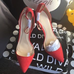 Wild Diva Akira-45 Pointy Toe d'Orsay Ankle Strap
